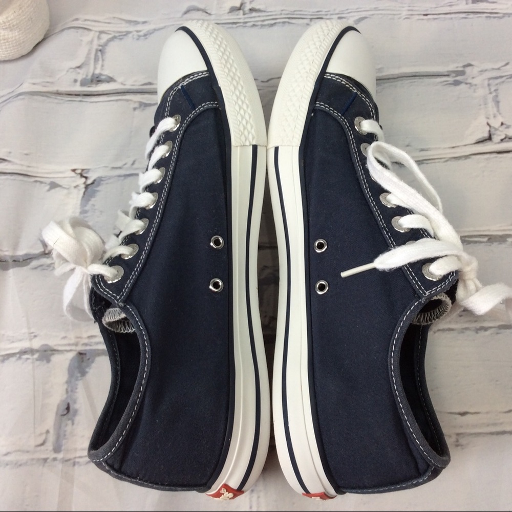 Levi’s Navy Blue Canvas Sneakers, Size 10 - Picture 8 of 10